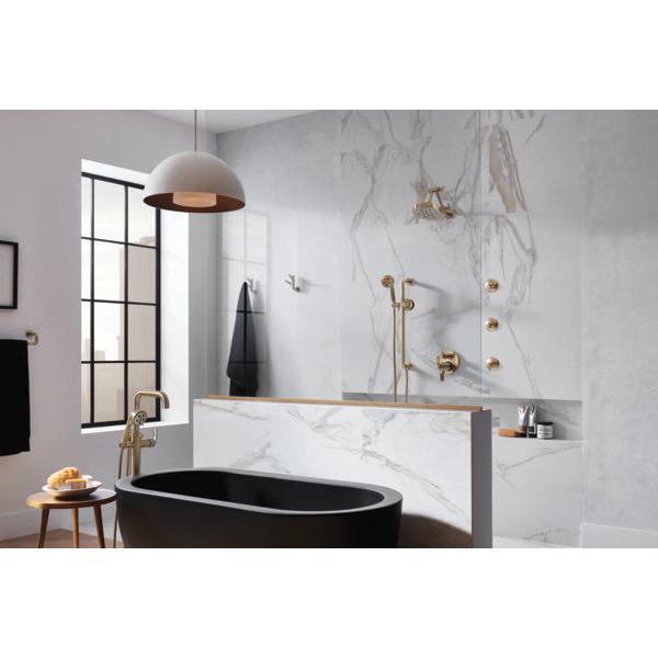 BRIZO® Essential™, Litze® RP81434GL Linear Round Jointed Shower Arm, 1/2 in, NPT, Brass, Luxe Gold thumbnail 3