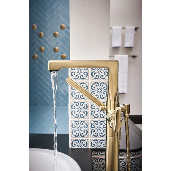 BRIZO® Essential SH84103-GL Spray Head, 1.5 gpm, Plastic, Luxe Gold, Round Body Spray, 1 in L, 1-3/4 in Dia