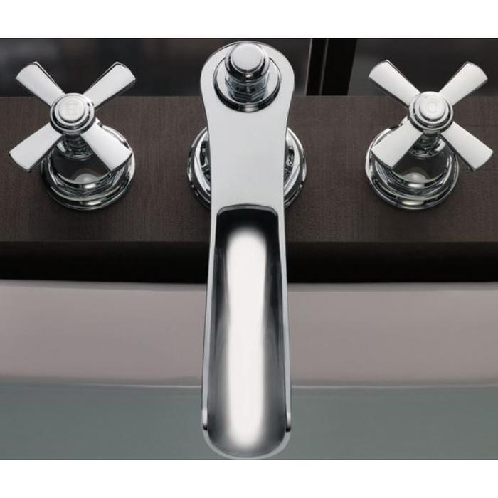 BRIZO® Rook® T67461-PCLHP Roman Tub Trim, 4 -Faucet Hole, Brass, Polished Chrome, 2-Handle -Handle, 1.75 gpm thumbnail 2