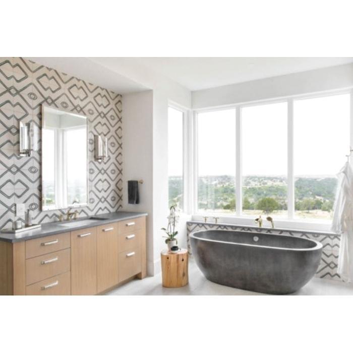 BRIZO® Rook® T67461-PNLHP Roman Tub Trim, 4 -Faucet Hole, Brass, Brilliance Polished Nickel, 2-Handle -Handle