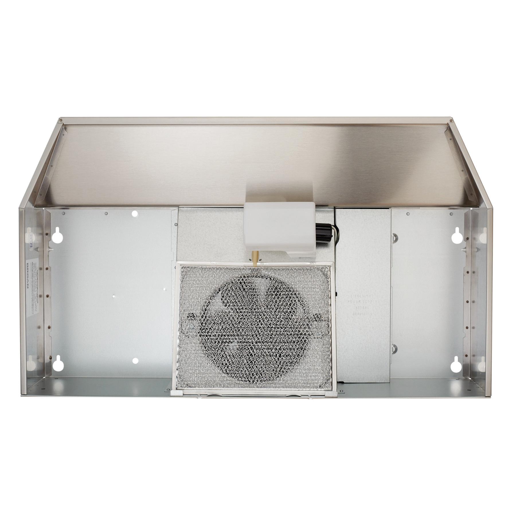 Broan-NuTone® F40000 Series F402404 Under Cabinet Range Hood, 24 in L, 17-1/2 in D, Stainless Steel, 75 W, 120 V