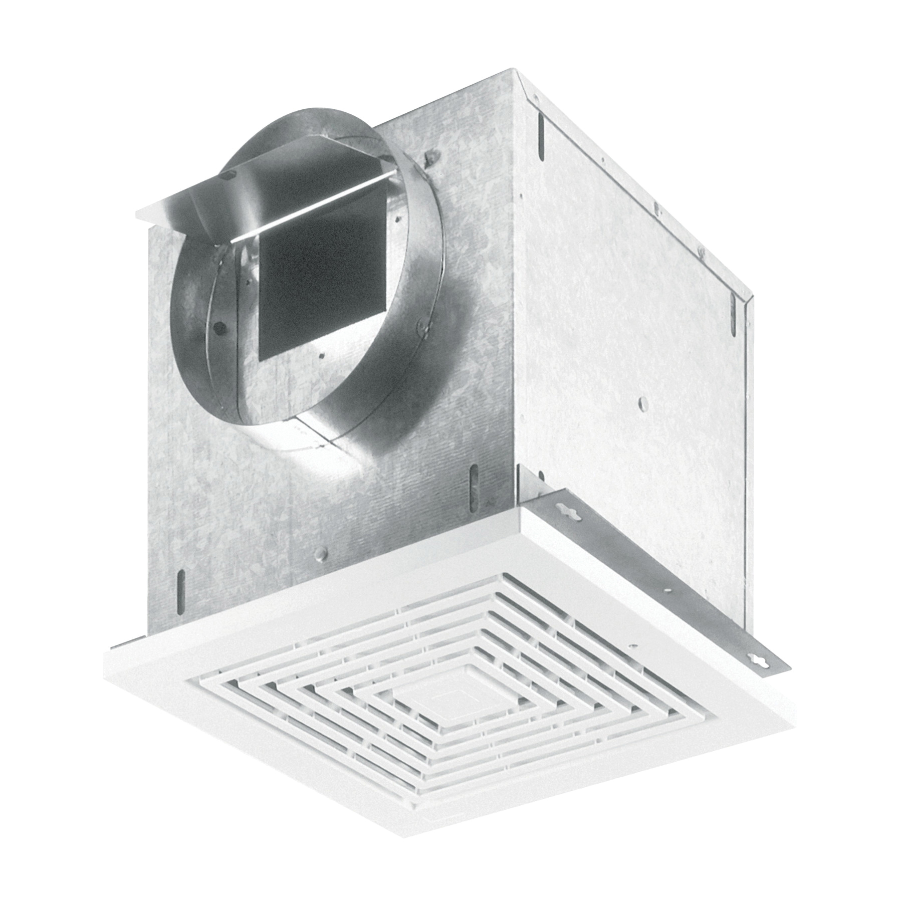 BROAN® Losone Select L150 Ventilation Fan, 120 V, 1.6 A, 20 ga Steel, Polymeric, Galvanized Housing