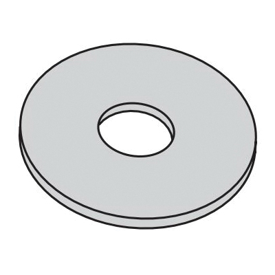 B-Line 3/8X11/4FFWYZN Flat Fender Washer, 3/8 in ID x 1-1/4 in OD Dia, Steel, Electro Zinc-Plated, Yellow