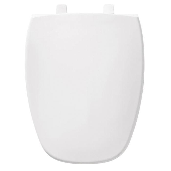 Bemis® 1240205 000 Closed Front Toilet Seat With Cover, Yes, Elongated, Plastic, White, Residential thumbnail 2