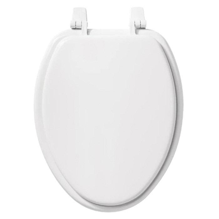 Bemis® 1400TTA 000 Closed Front Toilet Seat With Cover, Yes, Elongated, Wood, White, Enameled, Residential thumbnail 2