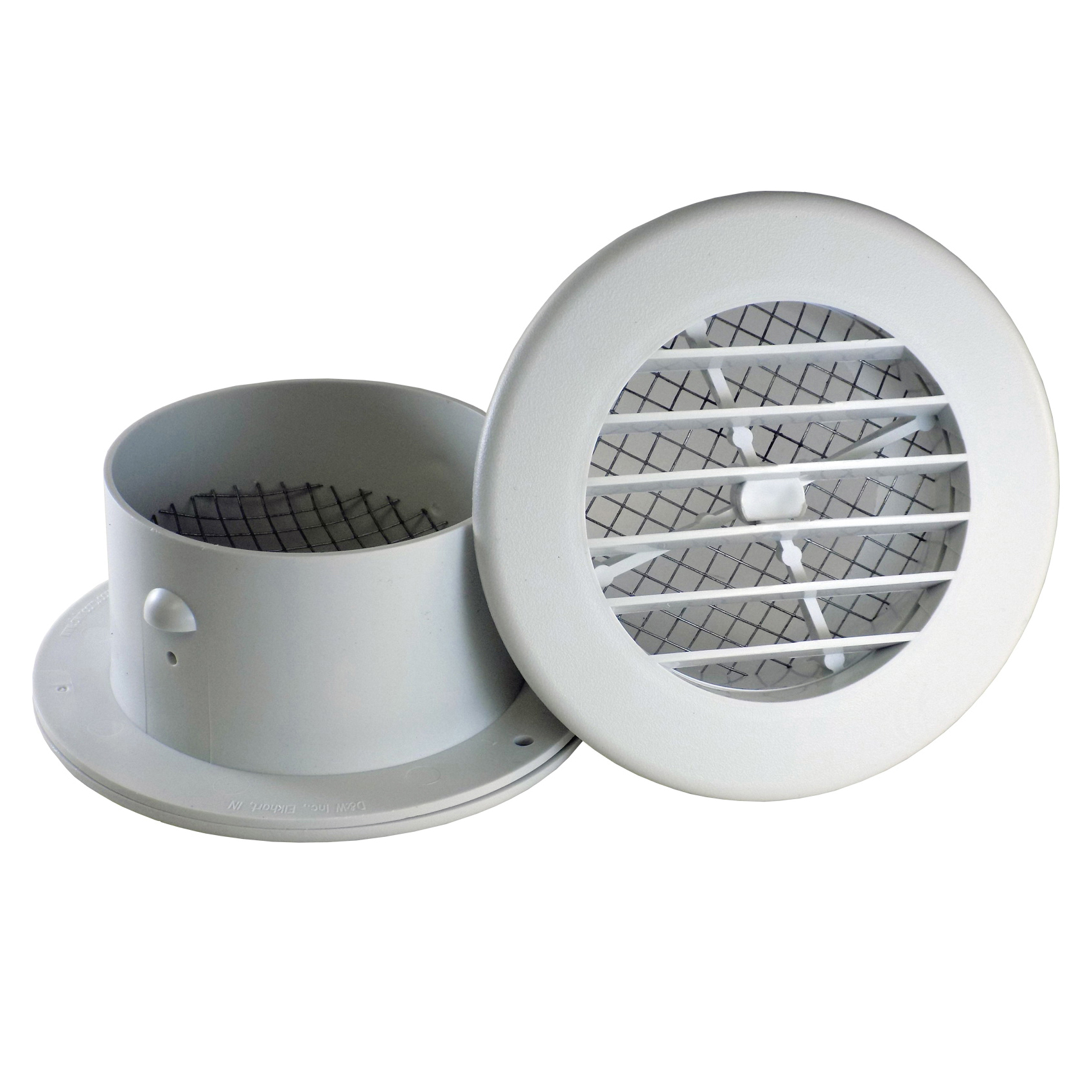 BRAMEC® Rotaire® 13055 Eave Vent, 4 Inch, Snap-In Connection, Plastic, 5-1/2 Inch Diameter