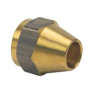 Brass Craft&reg; 41S 45 Deg Rough Brass Heavy Pattern Short Flare Nut, 3/8 inch OD Tube x 1 inch; 10/Pack