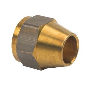 Brass Craft&reg; 41S 45 Deg Rough Brass Heavy Pattern Short Flare Nut, 1/2 inch OD Tube x 1.12 inch; 10/Pack