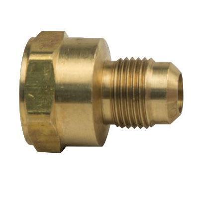 BrassCraft® 46-8-12 Reducing Adapter, 1/2 in Flared x 3/4 in FIP, Brass, Rough