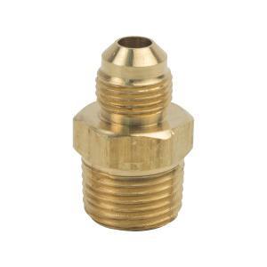 BrassCraft® 48-6-8 Flare Male Reducing Adapter, 3/8 in Flare Tube x 1/2 in MIP, Brass, Rough