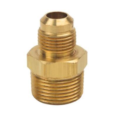 BrassCraft® 48 Series 48-8-12 Reducing Adapter, 1/2 in 45 deg Flared x 3/4 in MIP, Brass, Rough