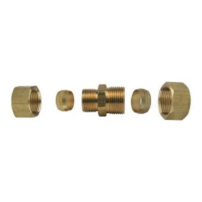 BrassCraft® 62-10-8X Reducing Union, 5/8 in Tube x 1/2 in Tube, Brass, Rough thumbnail 2