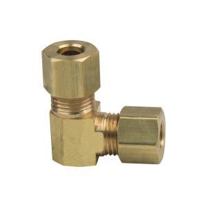 BrassCraft® 65-4X Compression Union Elbow, 1/4 in OD Tube x 1/4 in OD Tube, Brass, Rough