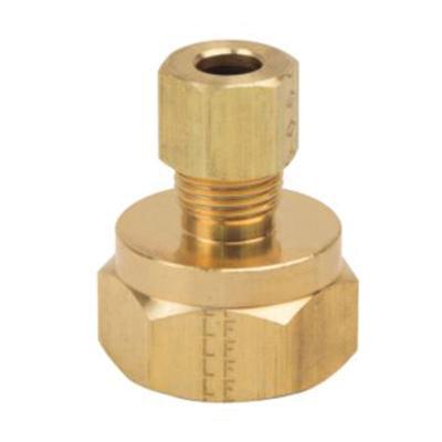 BrassCraft® 66-4-8X Reducing Adapter, 1/4 in Compression x 1/2 in FIP, Brass, Rough thumbnail 2