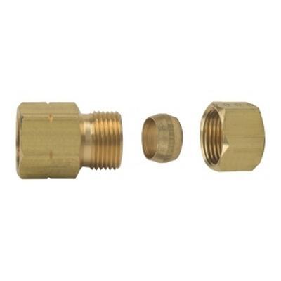 BrassCraft® 66-6-4X Reducing Adapter, 3/8 in Tube x 1/4 in FIP, Brass, Rough