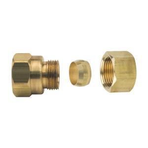 BrassCraft® 66-8-8X Compression Female Adapter, 1/2 in OD Tube x 1/2 in FIP, Brass, Rough thumbnail 2