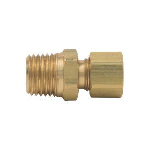 BrassCraft® 68X Series 68-4-4X Compression Male Adapter, 1/4 in OD Tube x 1/4 in MIP, Brass, Rough thumbnail 2