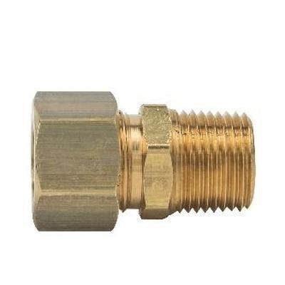BrassCraft® 68-8-6 Reducing Adapter, 1/2 in Tube x 3/8 in MIP, Brass