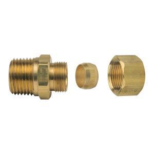 BrassCraft® 68X Series 68-8-8X Compression Male Adapter, 1/2 in OD Tube x 1/2 in MIP, Brass, Rough thumbnail 2