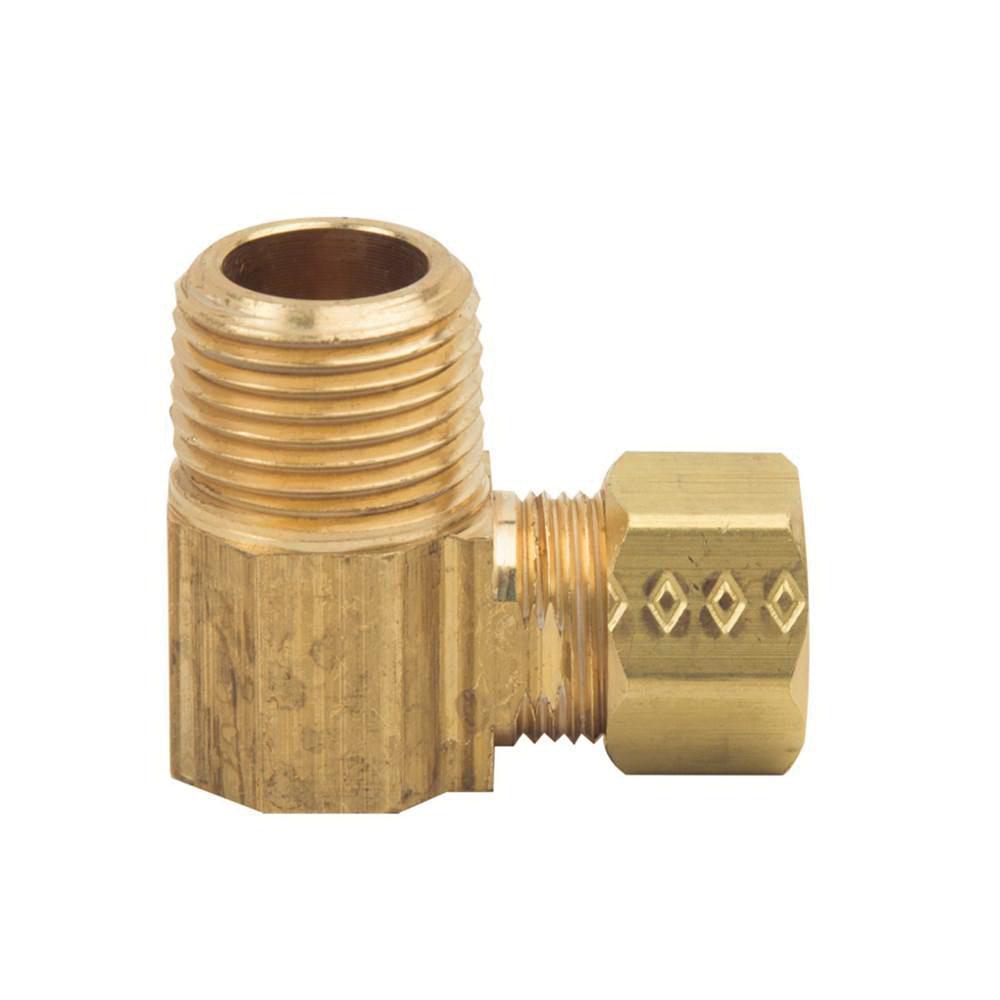 BrassCraft® 69 Series 69-6-6 Compression Elbow, 3/8 in Tube x 3/8 in MIP, Brass