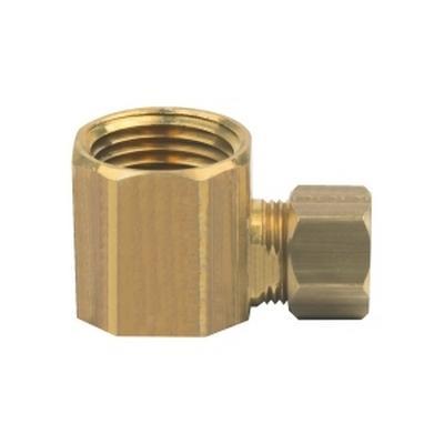 BrassCraft® 70-6-8X Reducing Elbow, 3/8 in Tube x 1/2 in FIP, Brass, Rough thumbnail 2