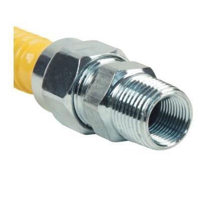BrassCraft® CSSC Series CSSC14-48 Gas Appliance Connector, 3/4 x 1/2 in, 48 in L, 1/2 in ID, 5/8 in OD, MIP thumbnail 2