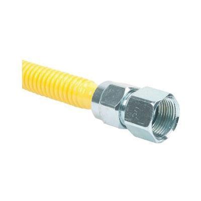 BrassCraft® CSSC Series ProCoat CSSC22-12 Gas Connector, 3/4 x 3/4 in, 12 in L, 1/2 in ID, 5/8 in OD, FIP x FIP