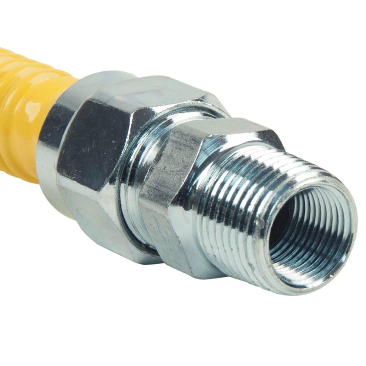 BrassCraft® CSSC Series ProCoat® CSSC4K-18 Gas Connector, 1/2 in, 18 in L, 1/2 in ID, 5/8 in OD, MIP x FIP thumbnail 2