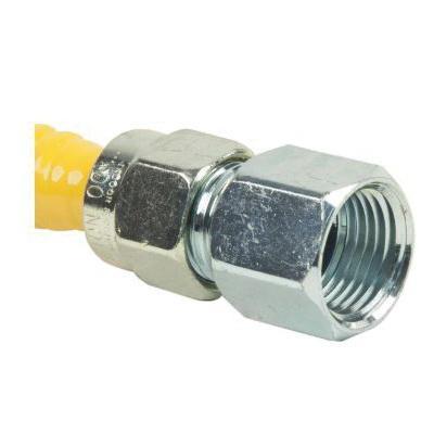 BrassCraft® CSSD Series CSSD54-12 Gas Appliance Connector, 1/2 in, 12 in L, 3/8 in ID, 1/2 in OD, FIP x MIP thumbnail 2