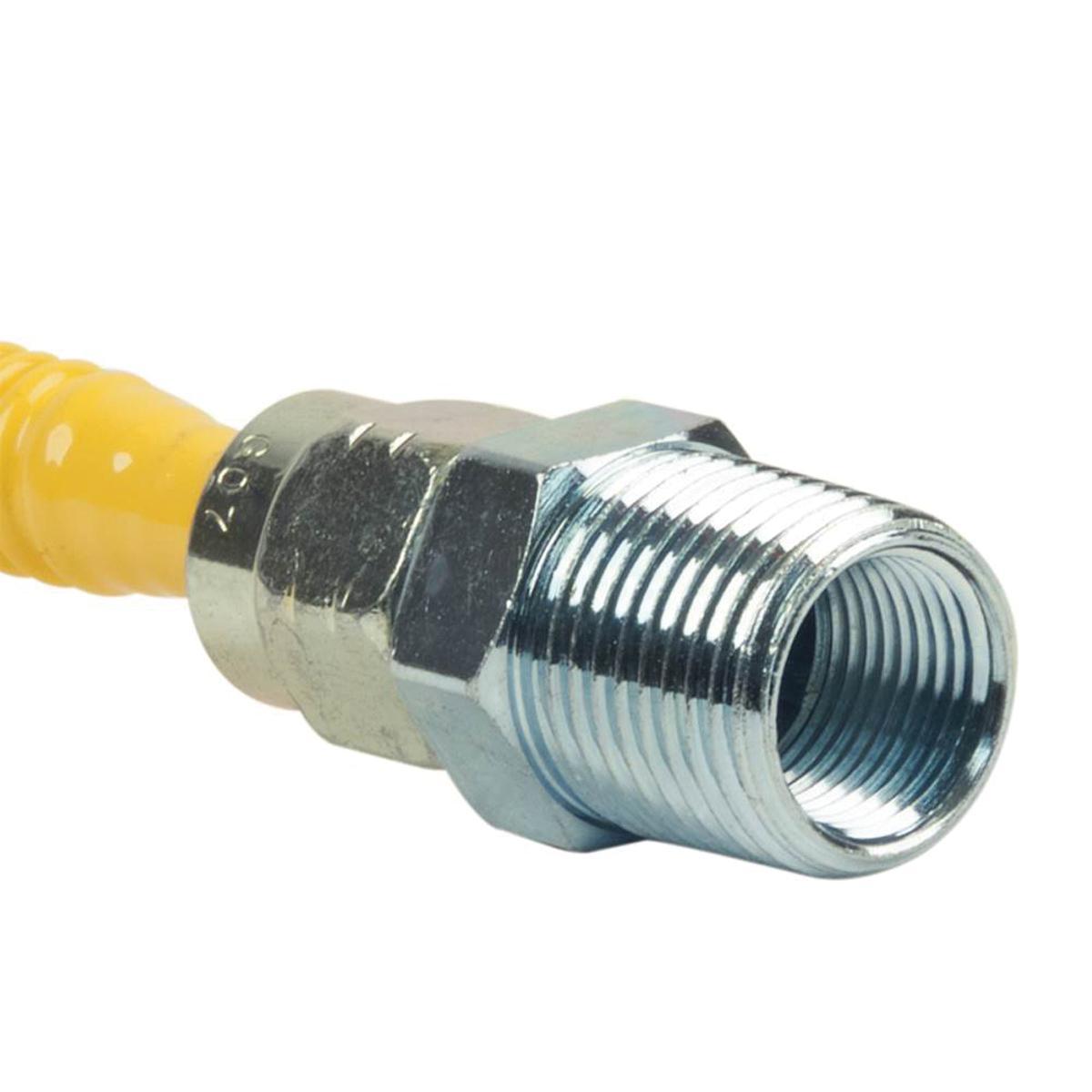 BrassCraft® CSSL Series ProCoat® CSSL54-72 Gas Connector, 1/2 in, 72 in L, 1/4 in ID, 3/8 in OD, FIP x MIP thumbnail 2