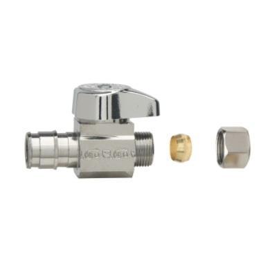 BrassCraft® G2CEPX14X C Supply Stop Valve, 1/2 x 3/8 in Nominal, PEX x Compression, Quarter-Turn Handle Actuator thumbnail 3