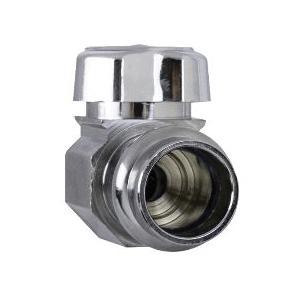 BrassCraft® G2CP14X C1 Straight Stop, 1/2 x 3/8 in Nominal, Press x Compression, Quarter-Turn Handle Actuator, 125 psi