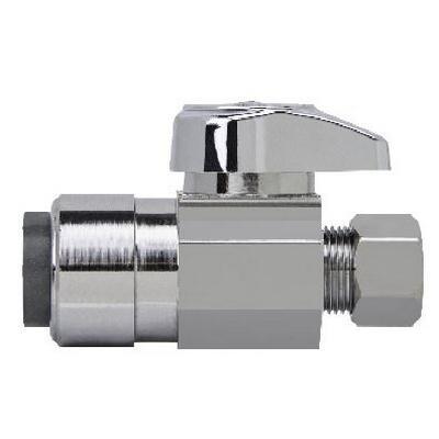BrassCraft® G2PS14X C Quarter Turn Straight Stop, 1/2 x 3/8 in Nominal, Push-to-Connect x Compression, Handle Actuator thumbnail 2