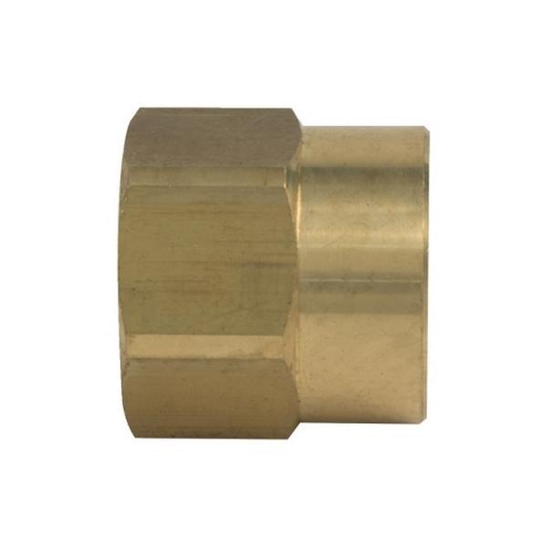 BrassCraft® HU11-8-12 Garden Hose Adapter, 3/4 in Female Hose Thread x 1/2 in FIP, Brass, Rough