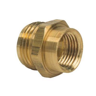 Brass Craft HU12-8-12X Compliant Brass Rough No-Lead Hose Adaptor, 1/2 inch FIP x 3/4 inch Male Hose; 25/Pack