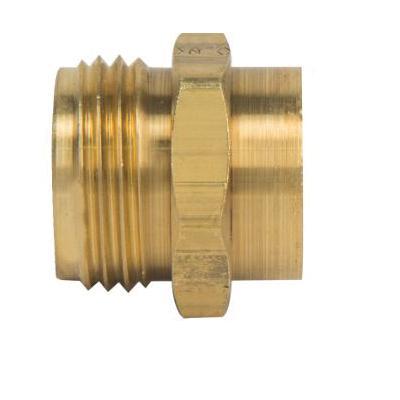BrassCraft® HU12-8-12X Adapter, 3/4 in Male Hose Threaded x 1/2 in FIP, Brass, Rough