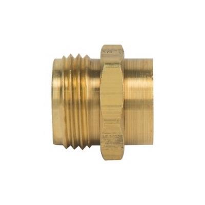 BrassCraft® HU12-8-12 Garden Hose Adapter, 3/4 in Male Hose Threaded x 1/2 in FIP, Brass, Rough