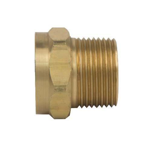 Brass Craft HU21-12-12X Compliant Brass Rough No-Lead Hose Adaptor, 3/4 inch MIP x 3/4 inch Female Hose; 25/Pack