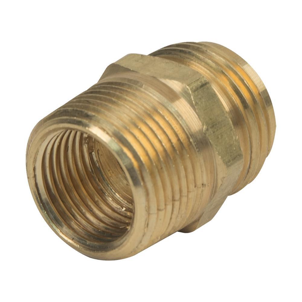 Brass Craft HU22-12-12TP C36000 Brass Rough No-Lead Hose Adaptor, 3/4 inch MIP x 3/4 inch Male Hose (Tapered); 25/Pack
