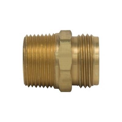 BrassCraft® HU22-12-12X Garden Hose Adapter, 3/4 in Male Hose Threaded x 3/4 in MIP, Brass, Rough