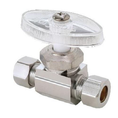 BrassCraft® OCR11X C Multi-Turn Straight Stop, 1/4 x 3/8 in Nominal, Compression x Compression, Handle Actuator thumbnail 2