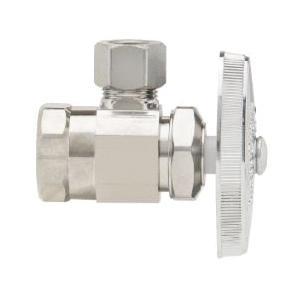 BrassCraft® OR17C Angle Stop, 1/2 x 3/8 in Nominal, FIP x Compression, Multi-Turn Handle Actuator, 125 psi, Brass Body thumbnail 4
