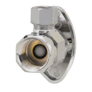 BrassCraft® OR17C Angle Stop, 1/2 x 3/8 in Nominal, FIP x Compression, Multi-Turn Handle Actuator, 125 psi, Brass Body thumbnail 3