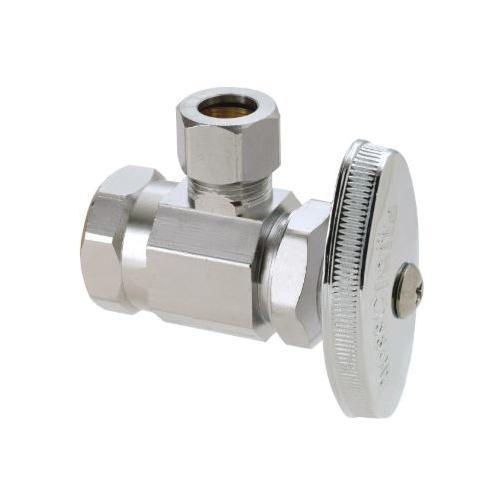 BrassCraft® OR17C Angle Stop, 1/2 x 3/8 in Nominal, FIP x Compression, Multi-Turn Handle Actuator, 125 psi, Brass Body thumbnail 2