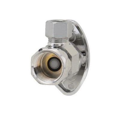 BrassCraft® OR17X C Multi-Turn Angle Stop, 1/2 x 3/8 in Nominal, FIP x Compression, 125 psi, Brass Body, Chrome-Plated thumbnail 2