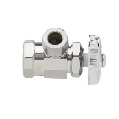 BrassCraft® OR17X C Multi-Turn Angle Stop, 1/2 x 3/8 in Nominal, FIP x Compression, 125 psi, Brass Body, Chrome-Plated thumbnail 3