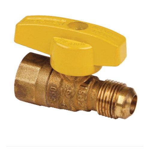 BrassCraft® TBV Series TBV8-8 Ball Valve, 1/2 in, Flared x FIP, Brass, 5 psi
