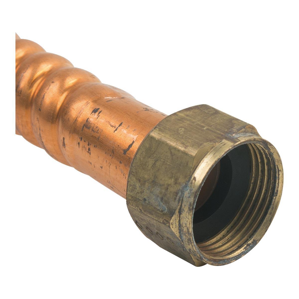 BrassCraft® WB07-24 Water Heater Connector, 3/4 in, FIP x PEX, 24 in L, Copper, Lead-Free