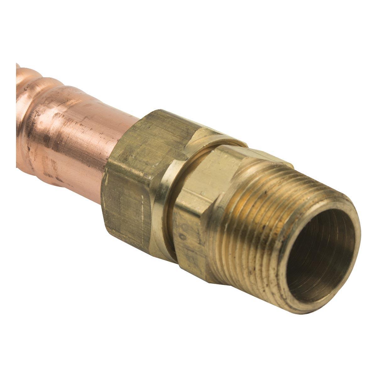 BrassCraft® WB234-24N Water Heater Connector, 3/4 in, MIP x Male Sweat, 24 in L, Copper, Lead-Free thumbnail 2