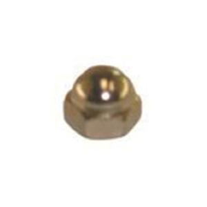 BRAXTON HARRIS CN14 Closed Hex Acorn Cap Nut, 1/4 x 7/16 in, Nickel-Plated